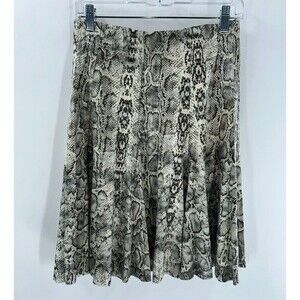 Women's Orly Paris Snake Print Leather Pleated Skirt Size S/M?